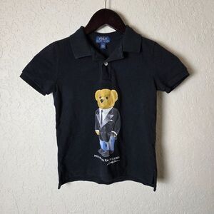 Polo Ralph Lauren Tuxedo Polo Bear Shirt Black Size 5
